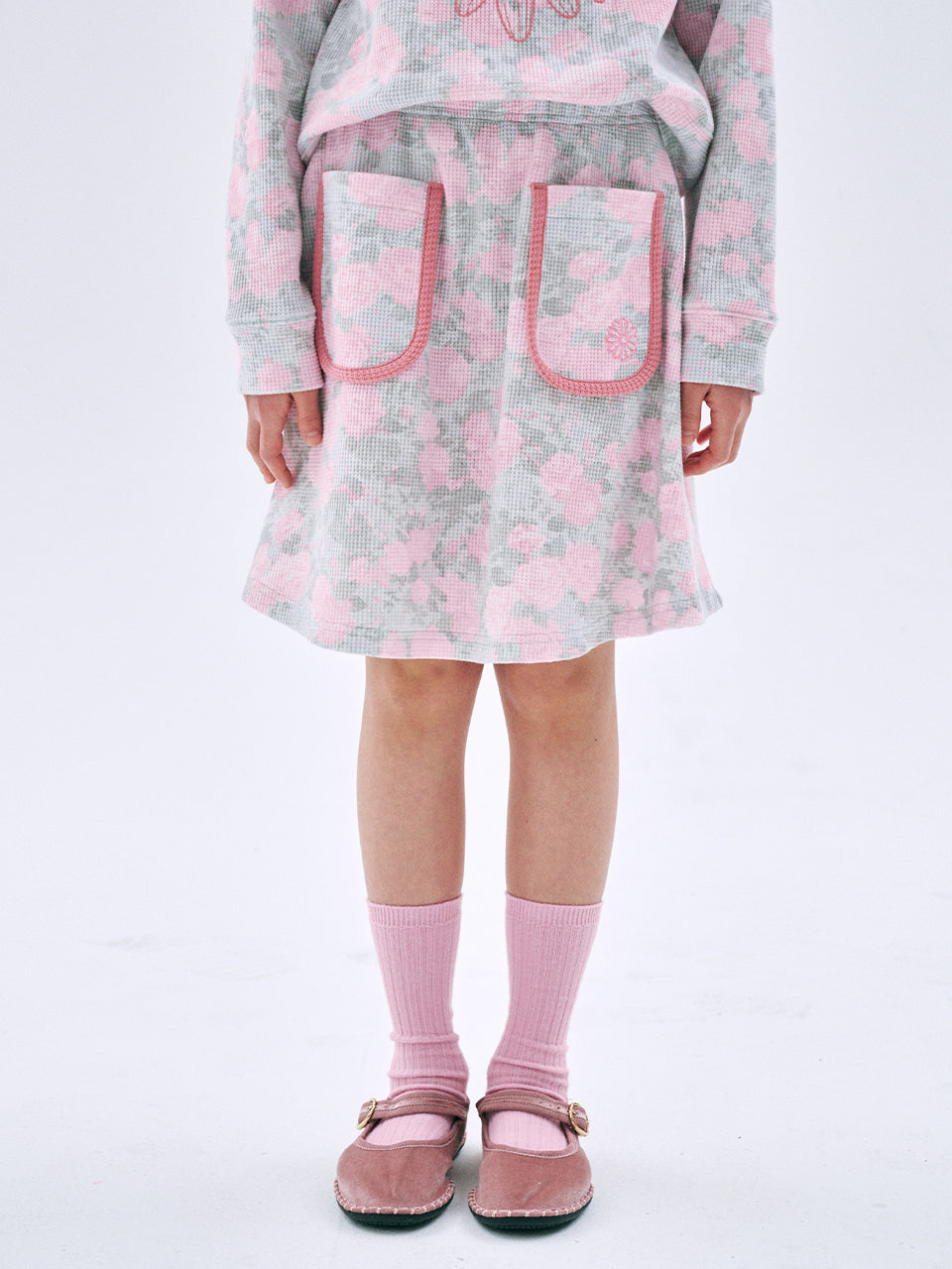 KIDS WAFFLE SKIRT FLEUR