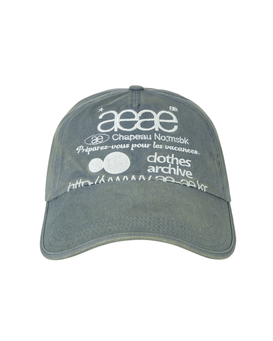 WEB LOGO WASHED 5 PANNEL BALL CAP