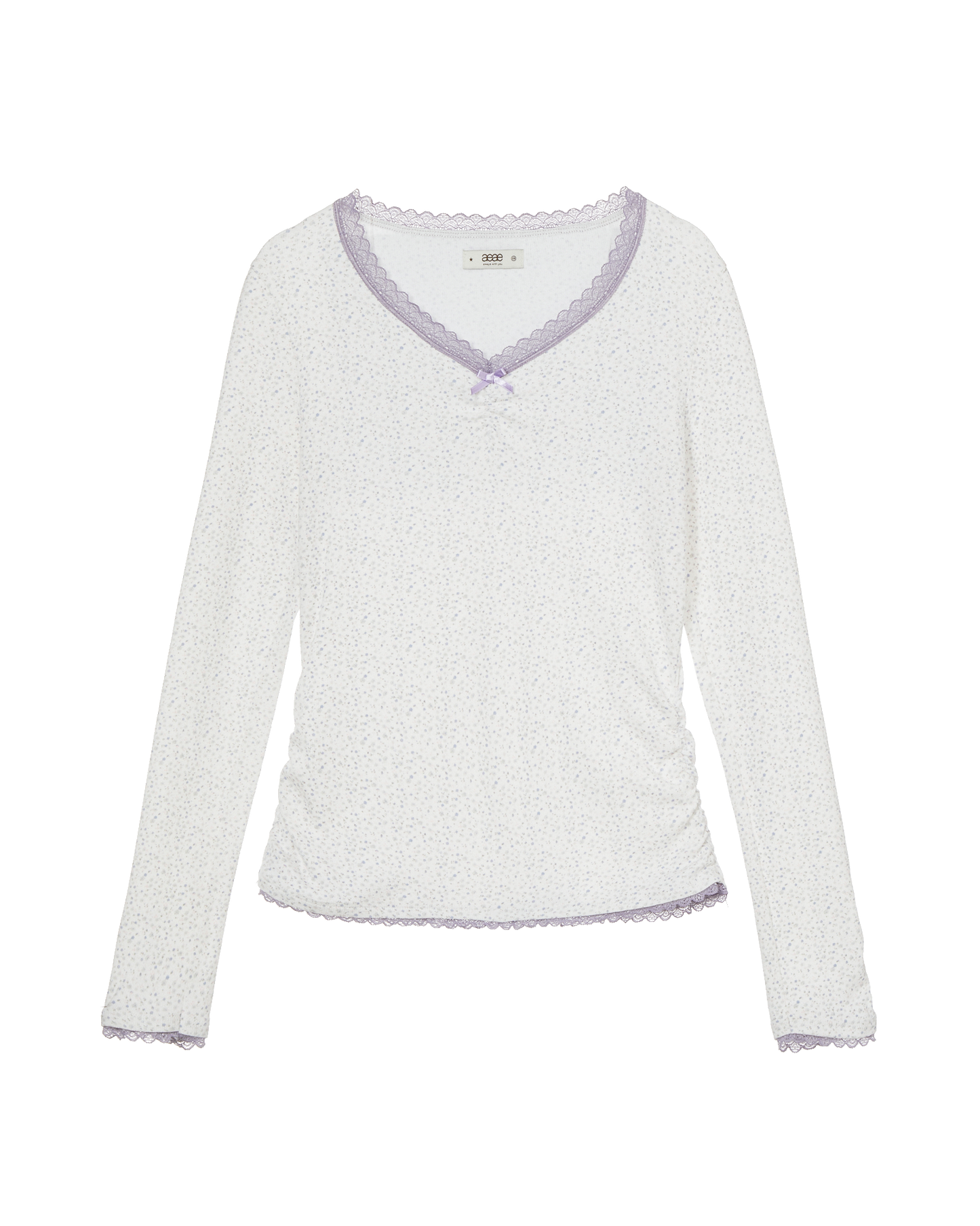 FLOWER V NECK TEE