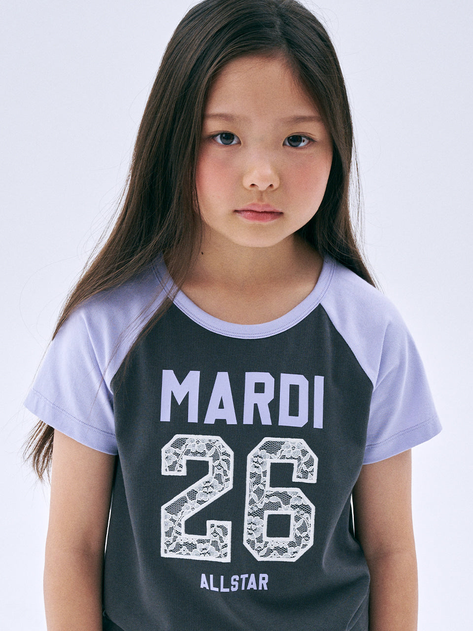 KIDS TSHIRT RAGLAN NO.26 LACE