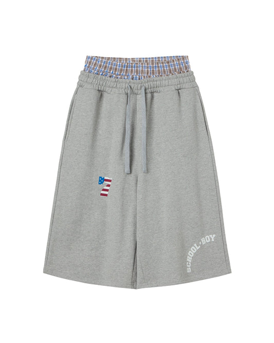 TRUNK LAYERED SWEATSHORTS