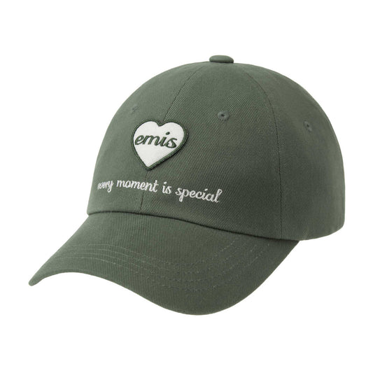HEART WAPPEN BALL CAP-KHAKI