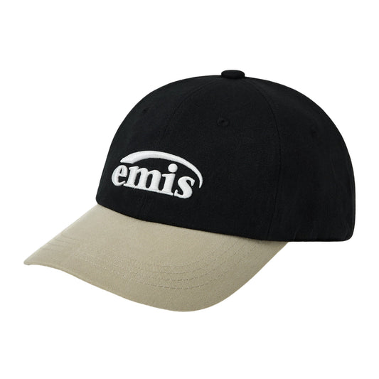 NEW LOGO MIX BALL CAP(RENEWAL)-BEIGE/BLACK