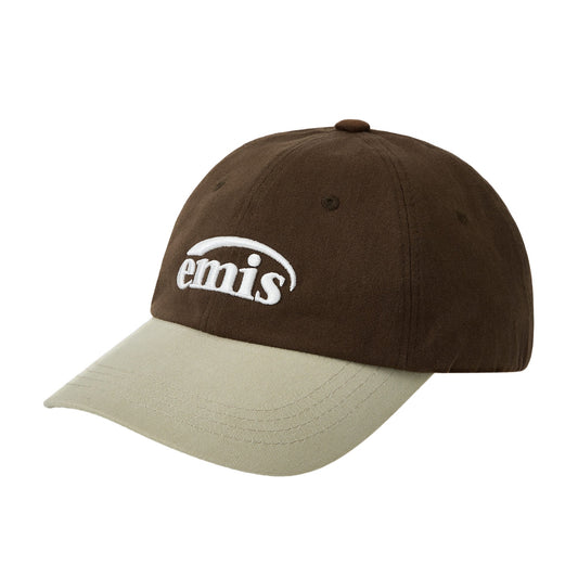 NEW LOGO MIX BALL CAP(RENEWAL)-BEIGE/BROWN