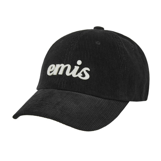 APPLIQUE CORDUROY BALL CAP-BLACK