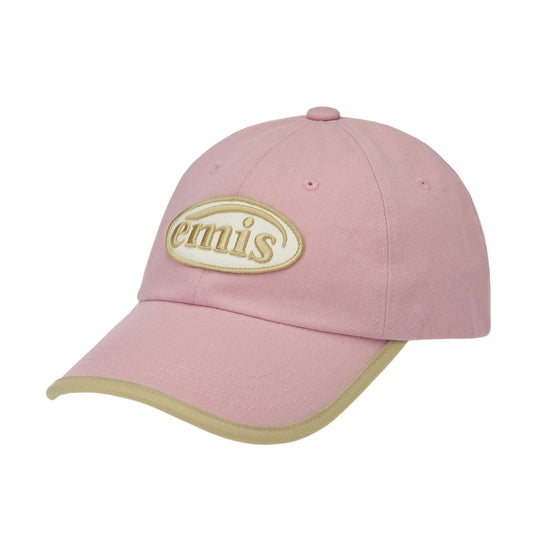 BEIGE TRIMMING BALL CAP-PINK