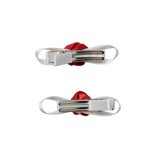 MINI CORSAGE HAIR CLIP-RED
