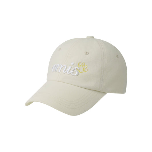 LETTERING LOGO BALL CAP-IVORY
