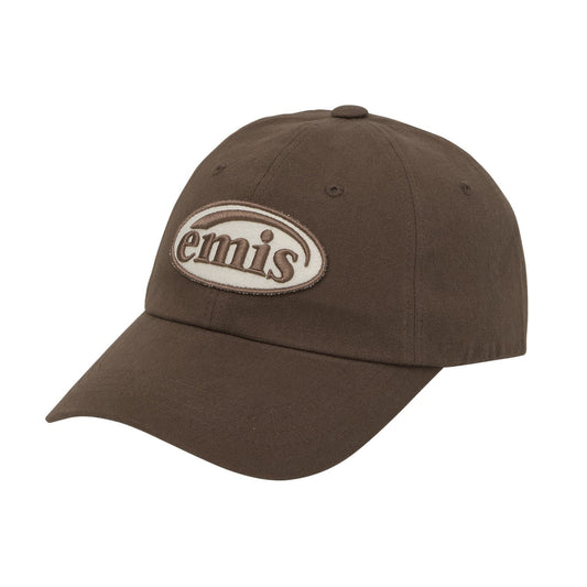 TONE ON TONE WAPPEN BALL CAP-BROWN