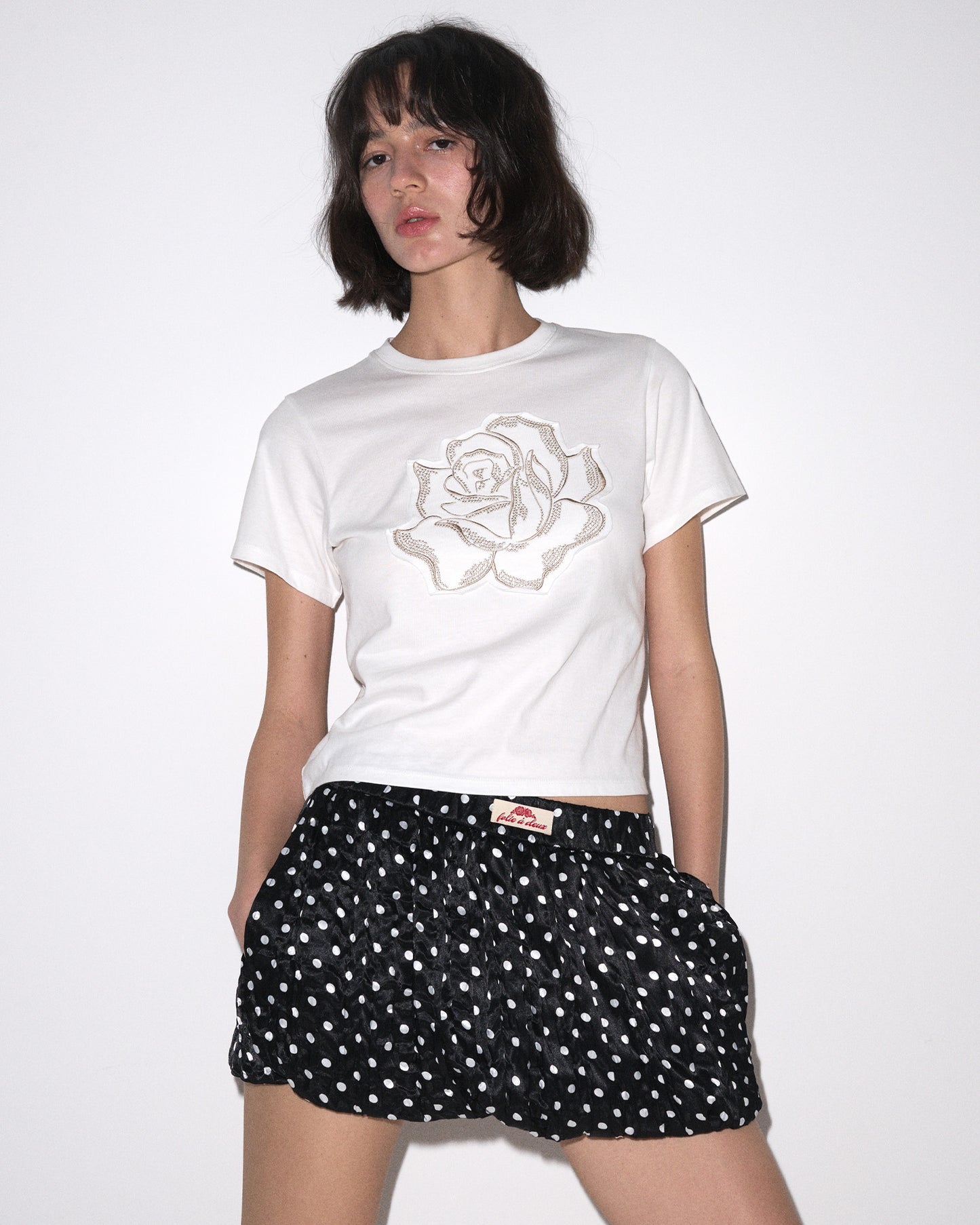 SLIM TSHIRT ROSE PATCH