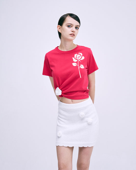 SLIM TSHIRT UNE ROSE