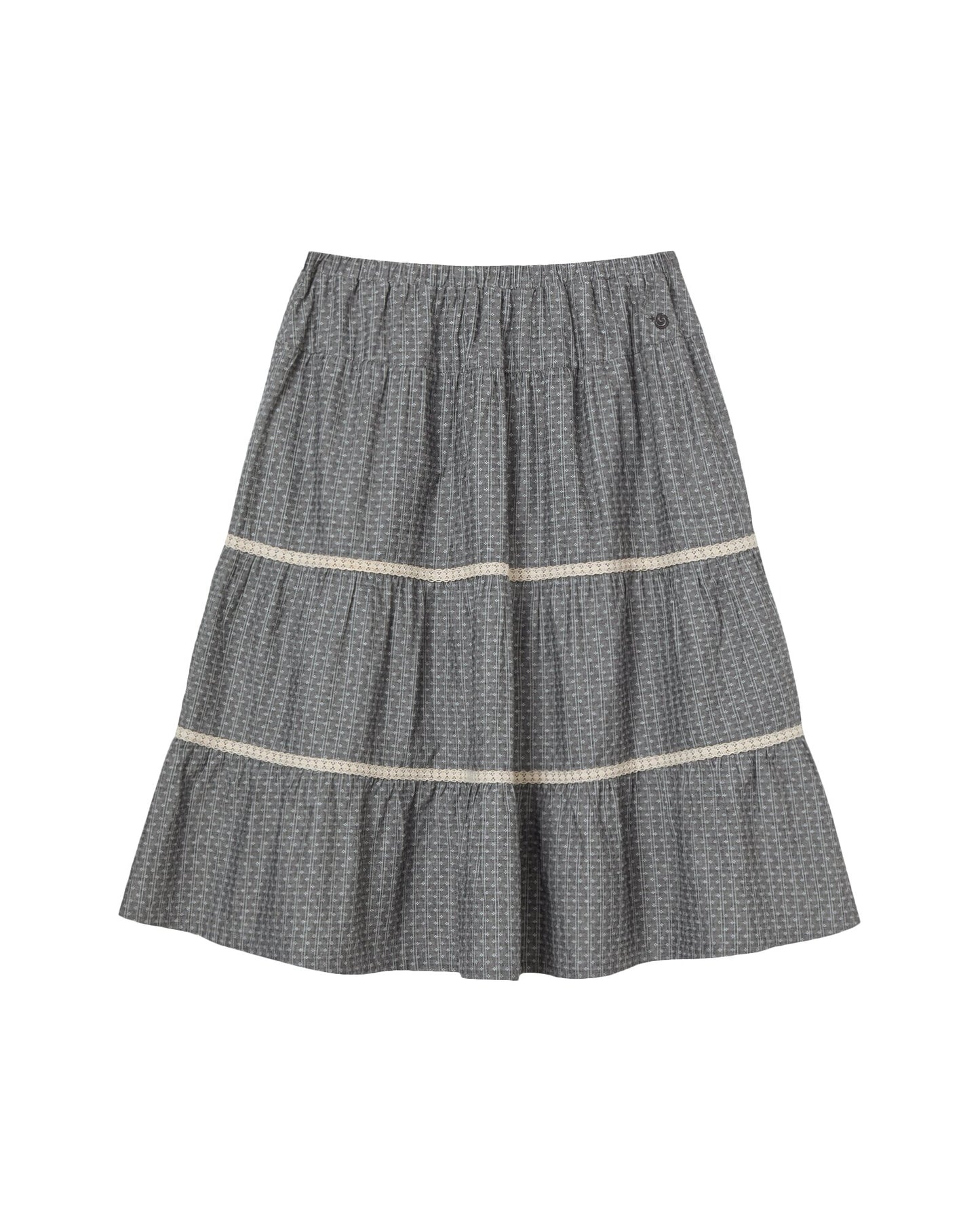PATTERN TIERED SKIRT
