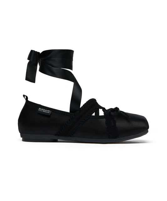 BANDING BALLET FLATS-BLACK