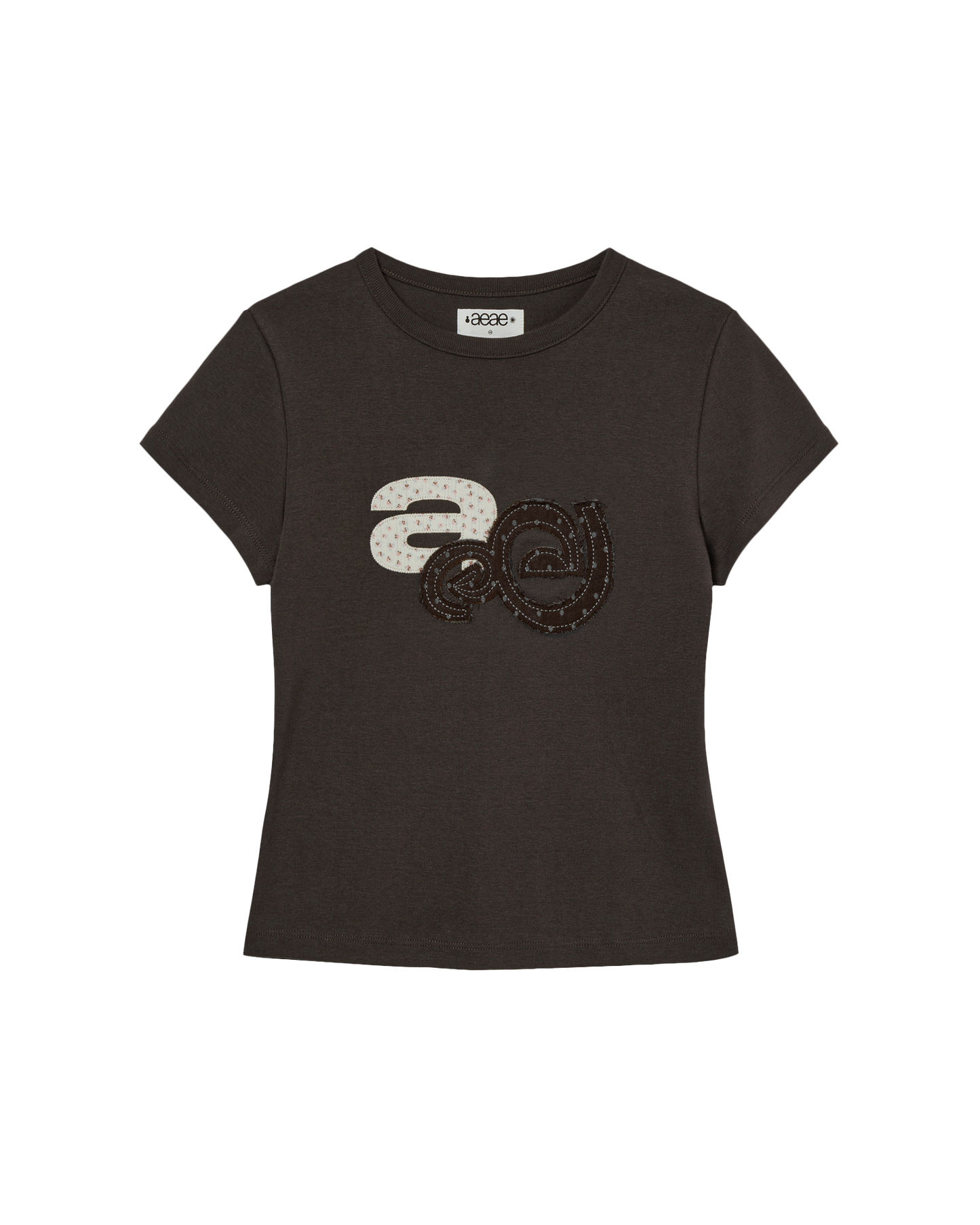 APPLIQUE FLOWER LOGO TEE