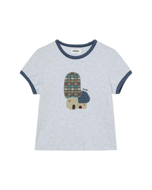 MUSHROOM APPLIQUE TEE