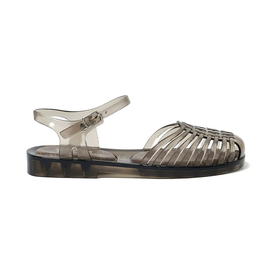 GLAIR STRAPPY SANDALS-CLEAR GREY