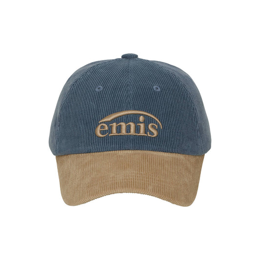 CORDUROY TWO-TONE BALL CAP-BLUE
