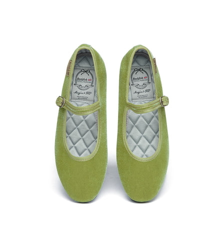 BELLA QUILTED MARYJANES-APPLE GREEN