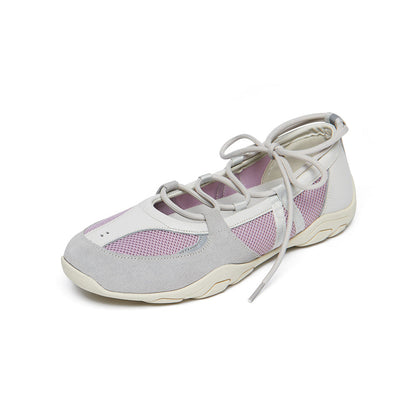 NICOLE WEAVING LACEUP SNEAKERS-ASH LAVENDER