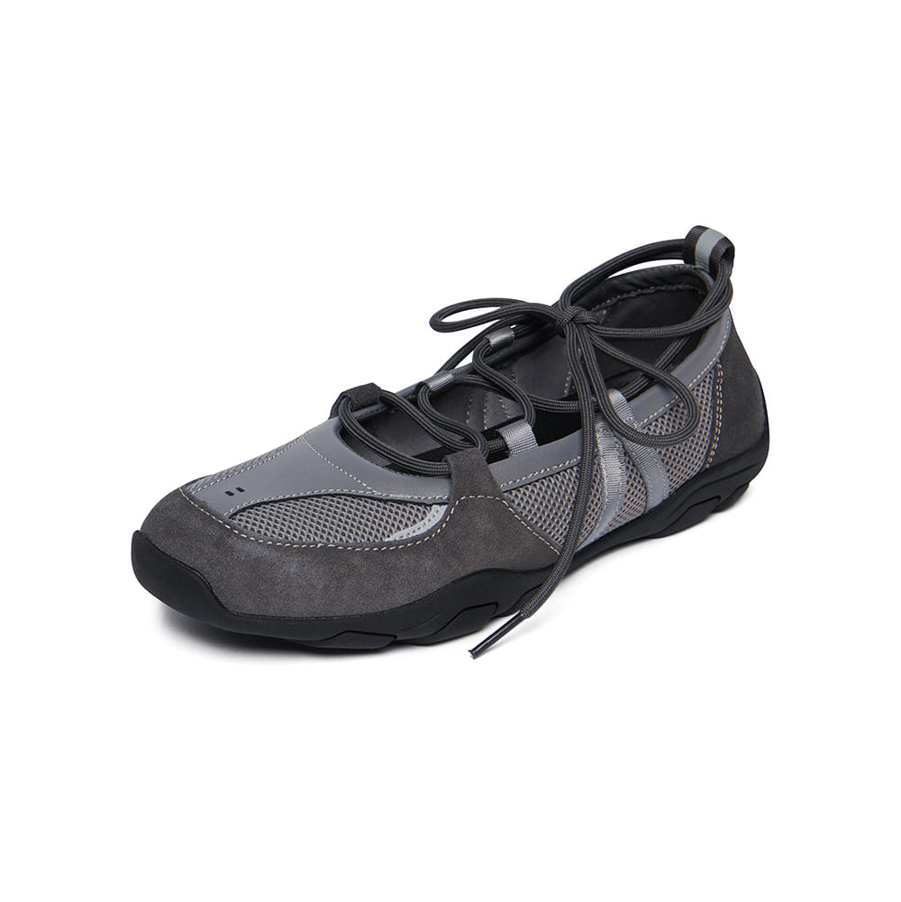 NICOLE WEAVING LACEUP SNEAKERS-GREY