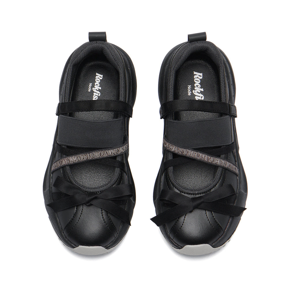 PUFFIN RIBBON BANDING SNEAKERS-BLACK
