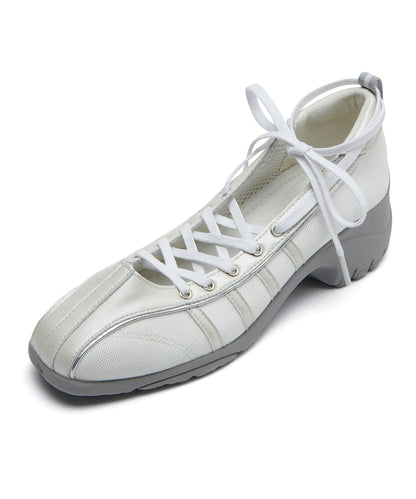 BLISS HEEL LACEUP SNEAKERS-CREAM PEARL