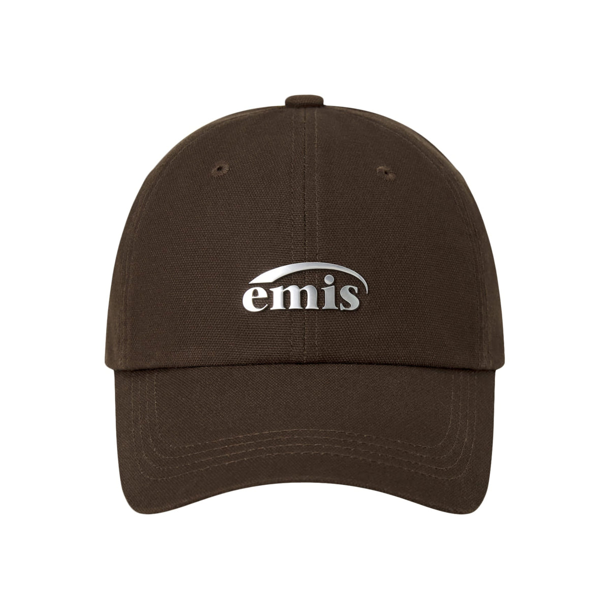METAL LOGO BALL CAP-BROWN