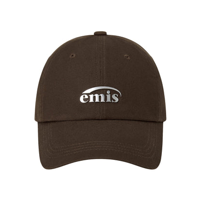METAL LOGO BALL CAP-BROWN