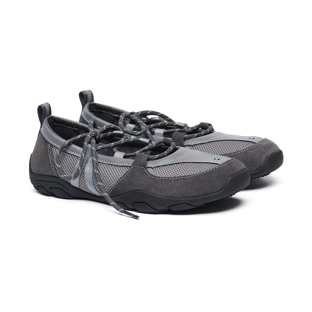 NICOLE WEAVING LACEUP SNEAKERS-GREY