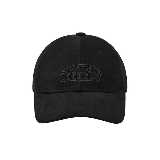 COTTON BRUSHED BALL CAP-BLACK