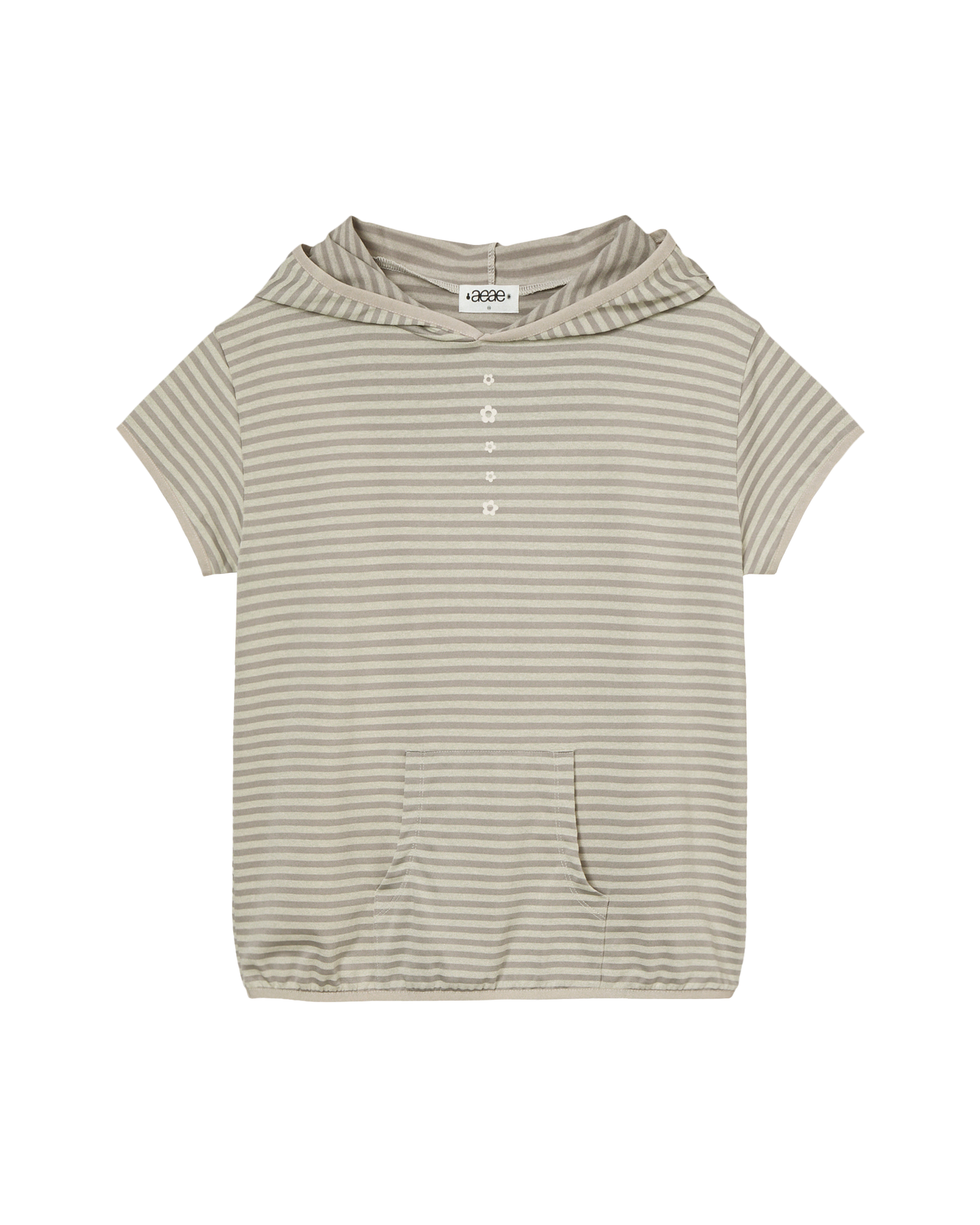 STRIPE HALF SLEEVE HOODIE