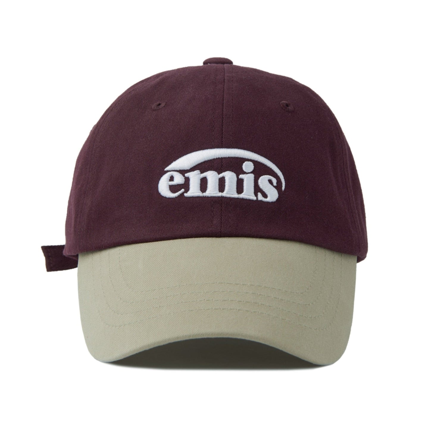 NEW LOGO MIX BALL CAP(RENEWAL)-BEIGE/WINE