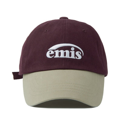 NEW LOGO MIX BALL CAP(RENEWAL)-BEIGE/WINE