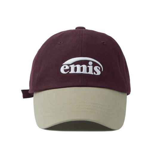 NEW LOGO MIX BALL CAP(RENEWAL)-BEIGE/WINE