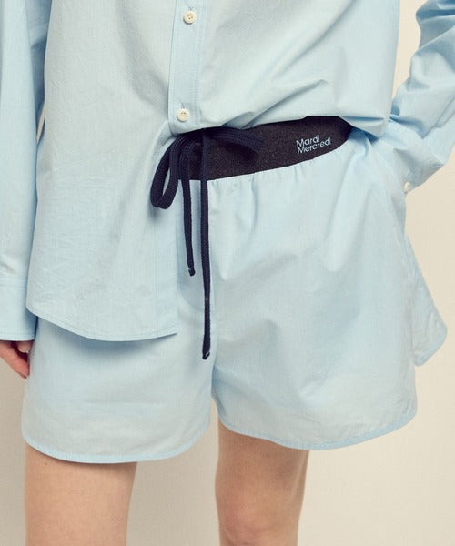 COTTON SHORTS CONTRAST WAISTBAND