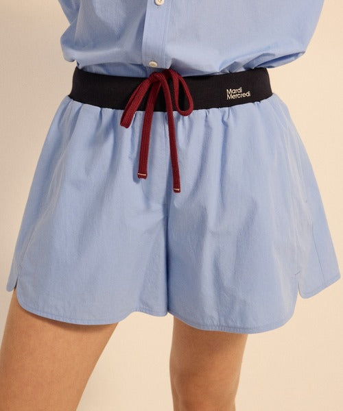 COTTON SHORTS CONTRAST WAISTBAND
