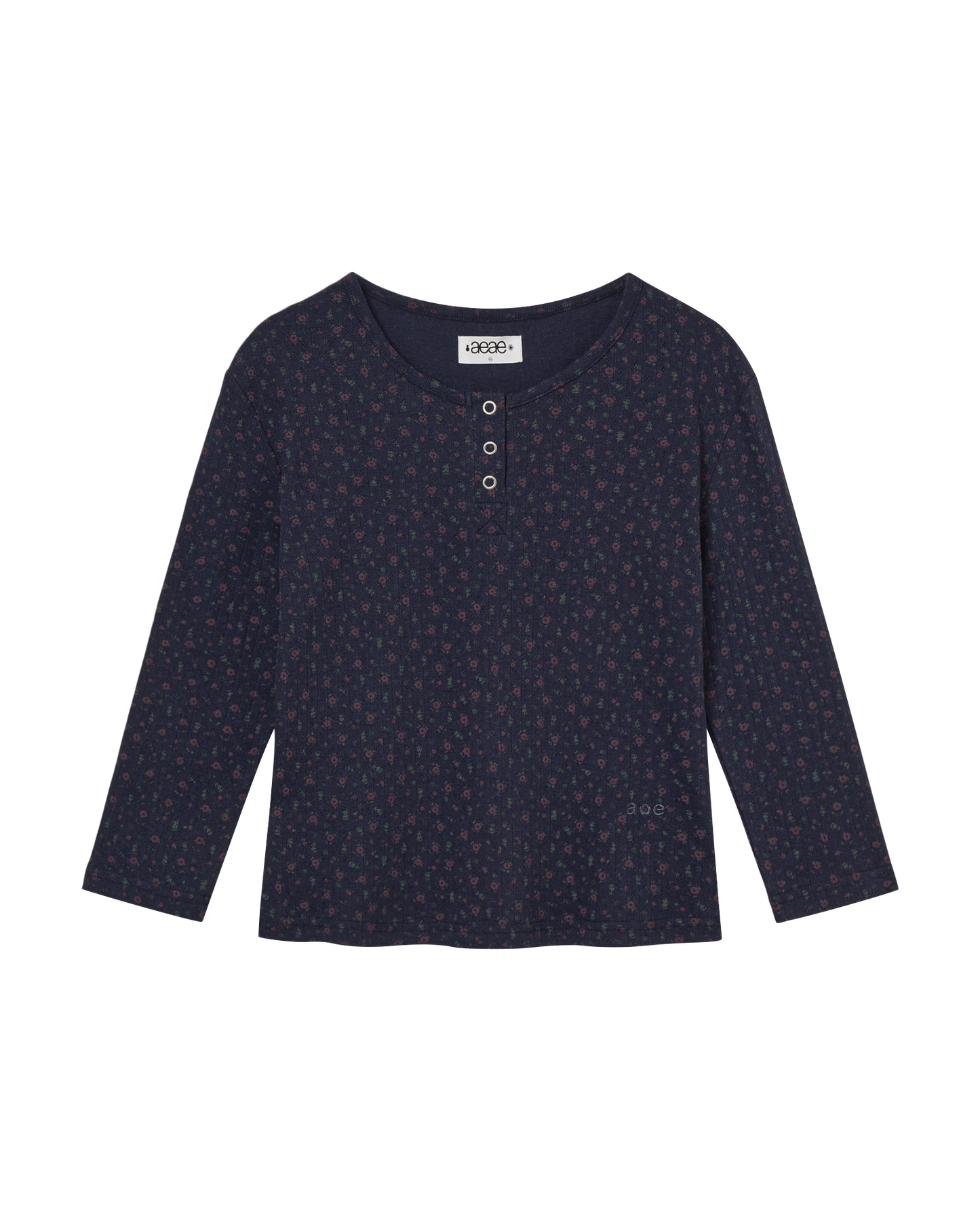FLOWER HENLEY NECK TEE