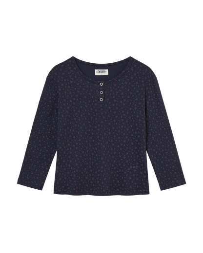 FLOWER HENLEY NECK TEE