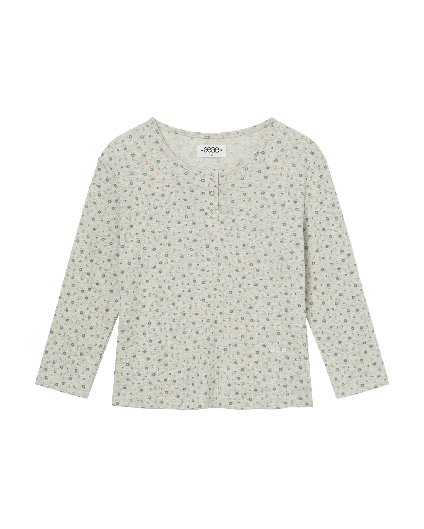 FLOWER HENLEY NECK TEE