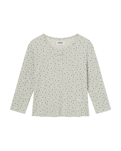 FLOWER HENLEY NECK TEE