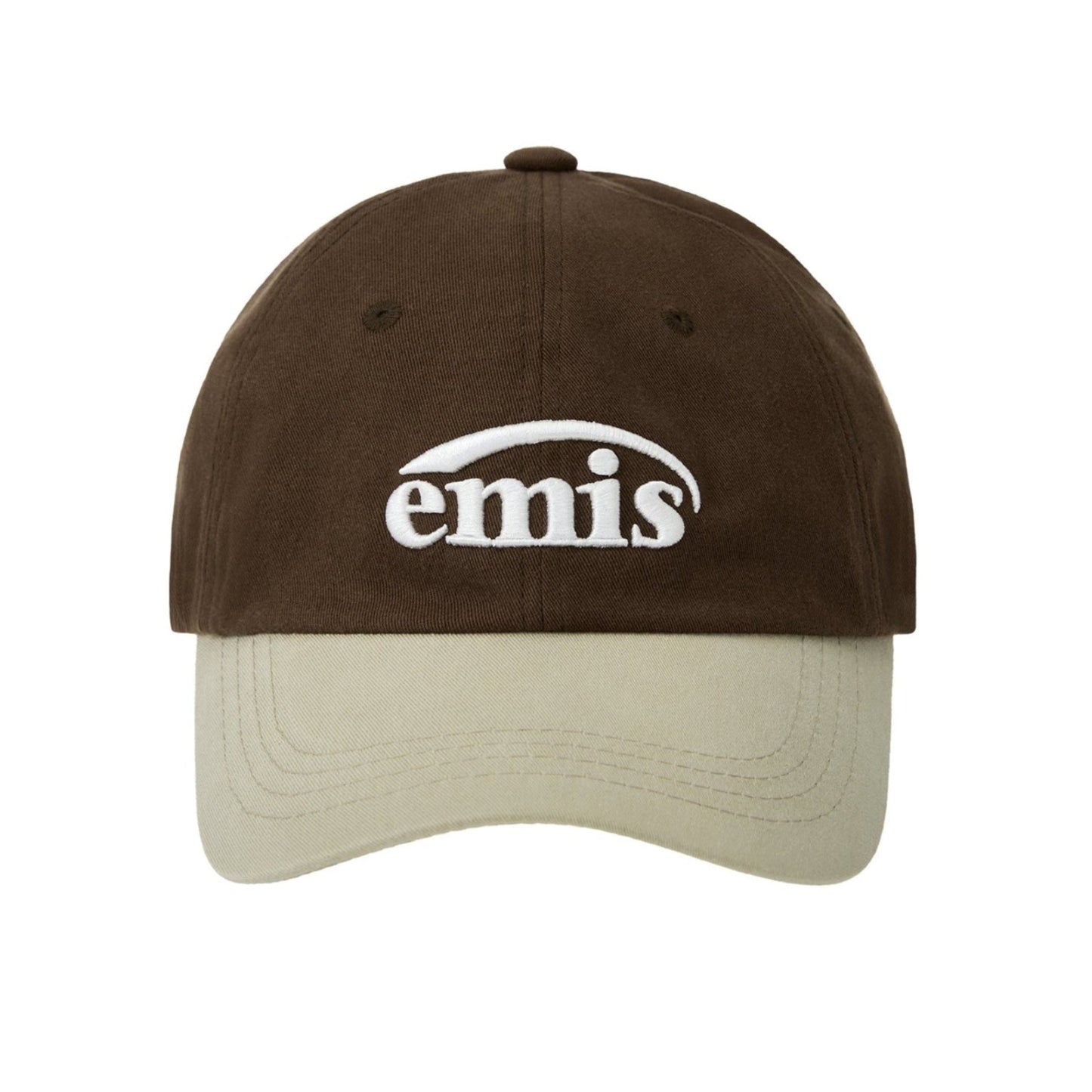 NEW LOGO MIX BALL CAP(RENEWAL)-BEIGE/BROWN