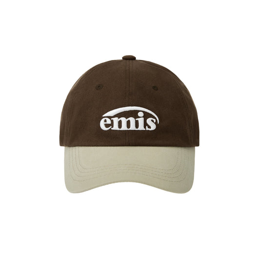 NEW LOGO MIX BALL CAP(RENEWAL)-BEIGE/BROWN