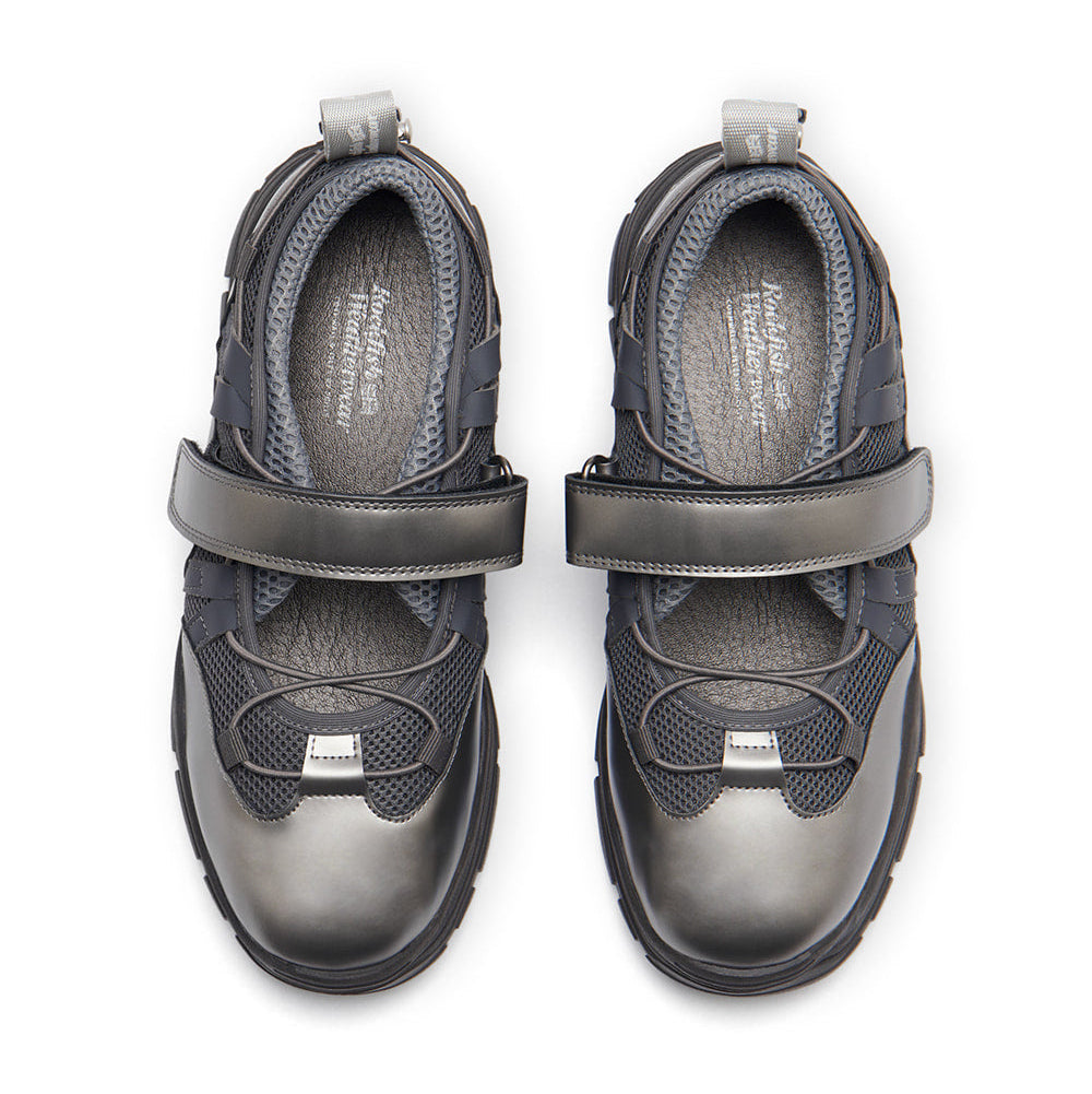 BRYN VELCRO SNEAKERS V2-DARK SILVER