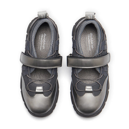 BRYN VELCRO SNEAKERS V2-DARK SILVER