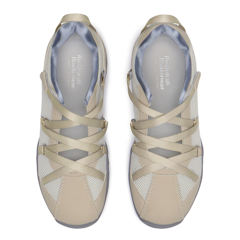 ZANE X-STRAP SNEAKERS-BEIGE