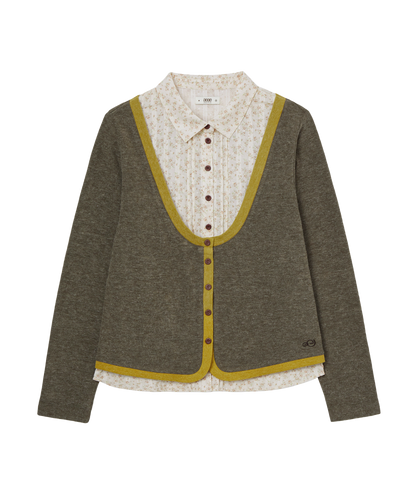 SHIRTS LAYERED CARDIGAN