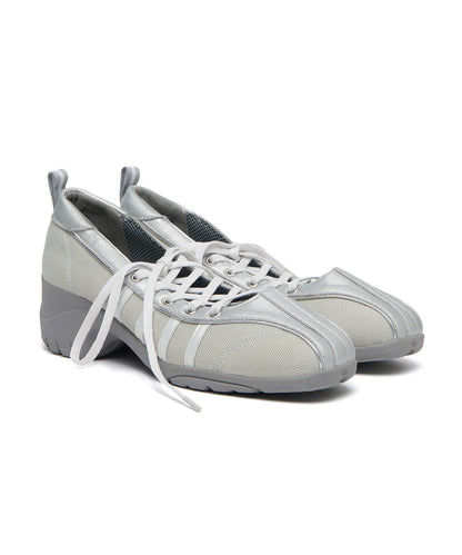 BLISS HEEL LACEUP SNEAKERS-SILVER
