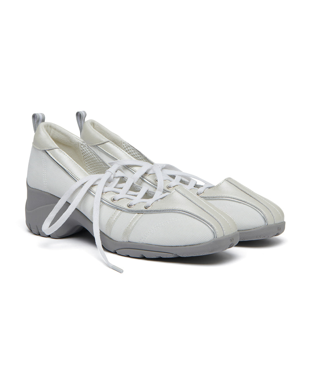 BLISS HEEL LACEUP SNEAKERS-CREAM PEARL
