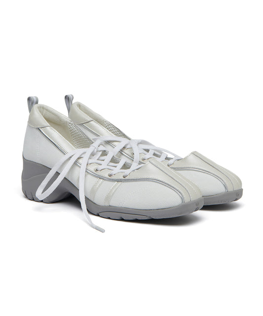 BLISS HEEL LACEUP SNEAKERS-CREAM PEARL