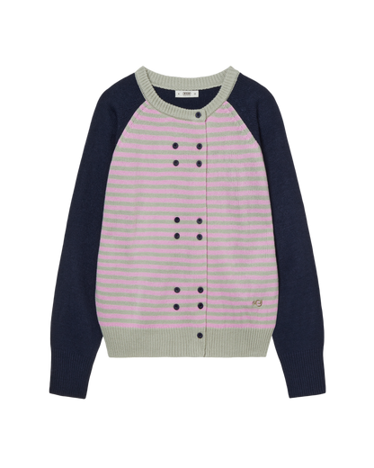 STRIPE BLOCK CARDIGAN